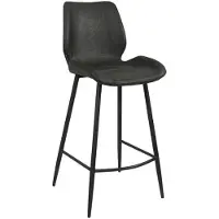 Livin24 Industriële barkruk Barrel zwart/antraciet eco-leer 69 cm