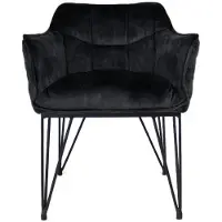 Bronx Velvet eetkamerstoel Jayron antraciet
