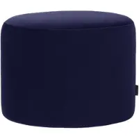 Livin24 Velvet poef Anna donkerblauw