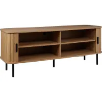 Beliani BRADLEY - TV-meubel - Lichthout/Zwart - MDF