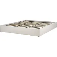 Beliani DINAN - Tweepersoonsbed - Lichtbeige - 180 x 200 cm - Polyester