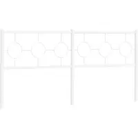 vidaXL Vervangend hoofdbord 180 cm metaal wit