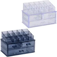 24.Se Make Up Organizer - Cosmetica, Skincare en Nagellak Organizer - 13.5x13x16 cm - Willekeurig Zwart/Wit
