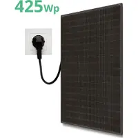 LDY 1 Zonnepaneel met stekker set - Plug & Play - 425Wp zonnepaneel + 300W micro omvormer