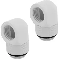 Corsair Hydro X-serie 90° XF-adapter 2 stuks, Waterkoelingsonderdelen Accessoires, Wit