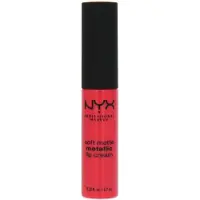 Nyx Soft Matte Metallic Lip Cream, Liquid Lipstick - Manila (Koraal met Roze Ondertoon)