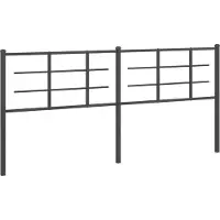 vidaXL Vervangend hoofdbord 200 cm metaal zwart