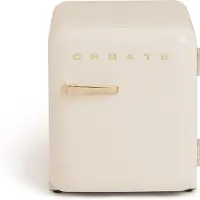 Create - Koelkast in retrostijl - Gebroken wit - Handvat Goud - FRIDGE RETRO 48L