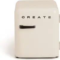 Create - Koelkast in retrostijl - Gebroken wit - Handvat Zwart - FRIDGE RETRO 48L