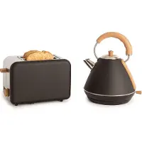Create PACK - TOAST RETRO Broodrooster + KETTLE RETRO - dikke sneetjes- 1,7 liter- 6 vermogensniveaus - Zwart
