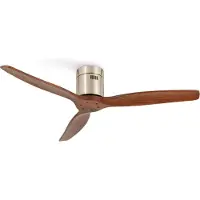 Create - Plafondventilator 40W silent Ø132 cm - Met Afstandsbediening - 6 Snelheden - Timer - Zomer/Winter functie - Níkkel - WIND CALM