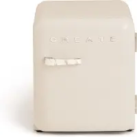 Create - Koelkast in retrostijl - Gebroken wit - Handvat Marmer - FRIDGE RETRO 48L