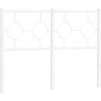 vidaXL Vervangend hoofdbord 120 cm metaal wit