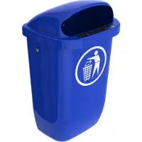 HygieneShopBasics Buitenafvalbak DIN-PK 50 ltr blauw