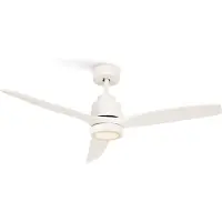 Create - Plafondventilator 40W silent Ø132 cm - Met Verlichting drie temperaturen - Met Wifi - Met Afstandsbediening - 6 Snelheden - Timer - Zomer/Winter functie - Wit - WIND STYLANCE