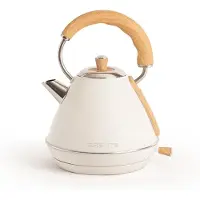 Create - Waterkoker 1 L - 200 Watt -- RVS - BPA vrij - Elektrisch - Wit - KETTLE RETRO M