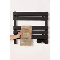 Create - Elektrisch handdoekenrek 150W, Zonder planchetten - Zwart - WARM TOWEL MINI