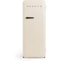 Create - Koelkast in retrostijl - Gebroken wit - Handvat Zwart - FRIDGE RETRO 281L