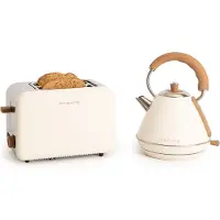 Create PACK - TOAST RETRO Broodrooster + KETEL RETRO M Waterkoker 1L - Gerbroken wit