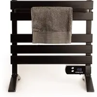 Create - Elektrisch handdoekrek 150W, Zwart - Met aflegvlak - WARM TOWEL MINI