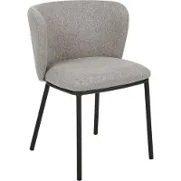 Beliani MINA - Eetkamerstoel-Grijs-Polyester