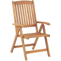 Beliani JAVA - Tuinstoel-Lichte houtkleur-Acaciahout