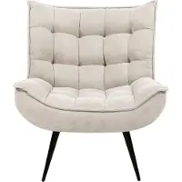Beliani ALVESTA - Fauteuil-Beige-Polyester