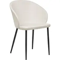 Beliani MASON - Eetkamerstoel set van 2 - Lichtbeige - Polyester