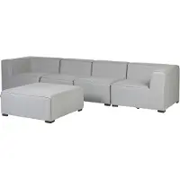 Beliani AREZZO - Tuinbank voor 4 - Lichtgrijs - Polyester