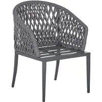 Beliani LIPARI - Tuinstoel-Grijs-Aluminium