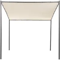 Beliani VIMINO - Tuinpaviljoen - Beige - Staal