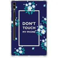 B2Ctelecom Samsung Galaxy Tab S9 Plus Print Case Flowers Blue DTMP