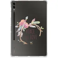 B2Ctelecom Samsung Galaxy Tab S9 Plus Tablet Back Cover Boho Text