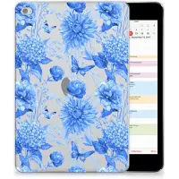 B2Ctelecom Siliconen Hoesje voor Apple iPad Mini 4 | Mini 5 (2019) Flowers Blue