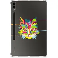 B2Ctelecom Samsung Galaxy Tab S9 Plus Tablet Back Cover Cat Color