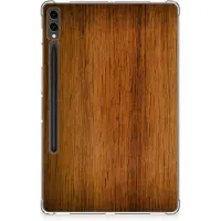 B2Ctelecom Samsung Galaxy Tab S9 Plus Silicone Tablet Hoes Donker Hout
