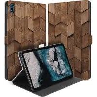 B2Ctelecom Uniek Nokia T20 Tablethoesje met Stand - Wooden Cubes Design | B2C Telecom
