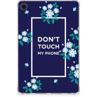 B2Ctelecom Samsung Galaxy Tab A9 Plus Print Case Flowers Blue DTMP