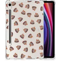 B2Ctelecom Back Cover voor Hippe Hoes voor Samsung Galaxy Tab S9 Poep Emojis