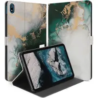 B2Ctelecom Uniek Nokia T20 Tablethoesje met Stand - Marble Green Design | B2C Telecom