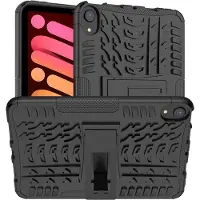 Just in Case Apple iPad mini 6 Rugged Hybrid Back Cover Zwart