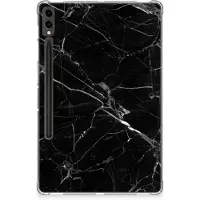 B2Ctelecom Samsung Galaxy Tab S9 Plus Tablet Back Cover Marmer Zwart - Origineel Cadeau Vader