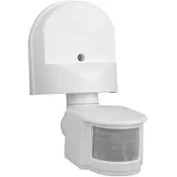 BES LED LED bewegingssensor / bewegingsmelder / PIR Sensor Kantelbaar Opbouw Wit Kunststof 8m 180 Graden IP44