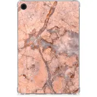 B2Ctelecom Samsung Galaxy Tab A9 Plus Tablet Back Cover Marmer Oranje