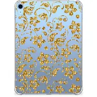 B2Ctelecom iPad (2022) 10.9 Siliconen Hoesje Gouden Bloemen
