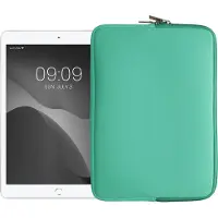 Kwmobile universele tablet hoes - Stevige stijlvolle hoes voor tablets - Neopreen tablet sleeve - Compatibel met 9,7"-11" Tablet - mintgroen