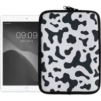 Kwmobile universele tablethoes - Stevige en stijlvolle hoes voor tablets - Neopreen tablet sleeve - Compatibel met 9,7"-11" Tablet - Koeien Patroon design