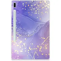 B2Ctelecom Back Cover voor Tablethoes voor Samsung Galaxy Tab S7FE Watercolor Paars