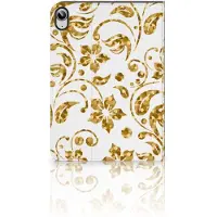 B2Ctelecom iPad (2022) 10.9 Tablet Cover Gouden Bloemen