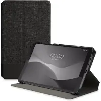 Kwmobile hoes geschikt voor Lenovo Tab M8 (Gen 4) - Slanke tablethoes met standaard - Tablet cover in antraciet / zwart
